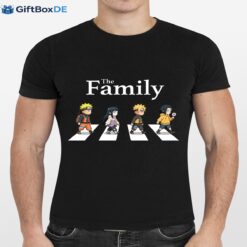 Das Chibi Naruto Familien Abbey Road Parodie T-Shirt – Boruto Himawari Crossover Familien Shirt